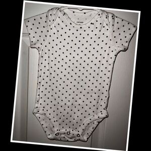 4/$10 Carters 9m Baby Girl Polka Dot Onesie🤍EUC🖤